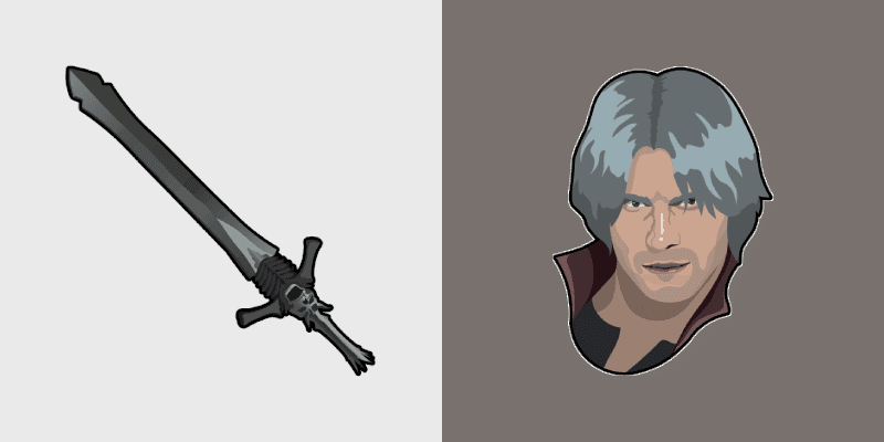 Devil MAY CRY Dante Rebellion custom cursor pack preview for Chrome, Edge and Windows