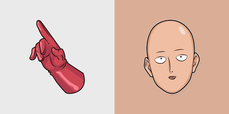 Saitama custom cursor pack preview for Chrome, Edge and Windows