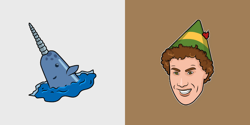 ELF And MR Narwhal custom cursor pack preview for Chrome, Edge and Windows