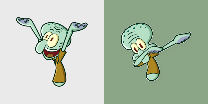 Squidward custom cursor pack preview for Chrome, Edge and Windows