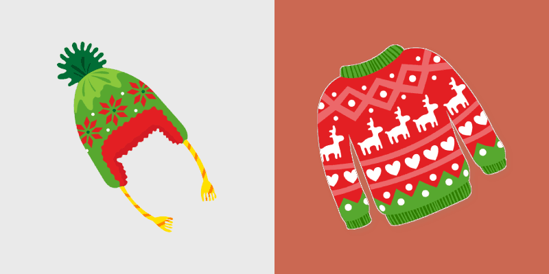 Festive Gift Wrap custom cursor pack preview for Chrome, Edge and Windows