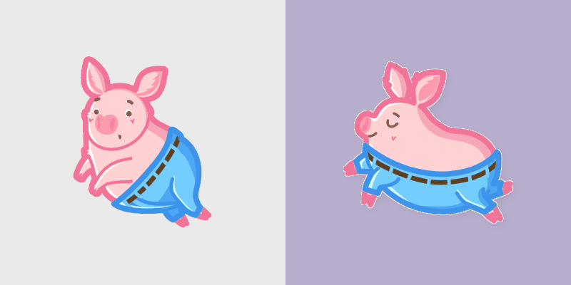 Piggy Pants custom cursor pack preview for Chrome, Edge and Windows