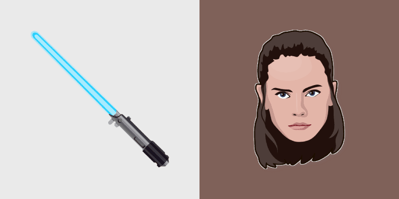 Rey Skywalker custom cursor pack preview for Chrome, Edge and Windows
