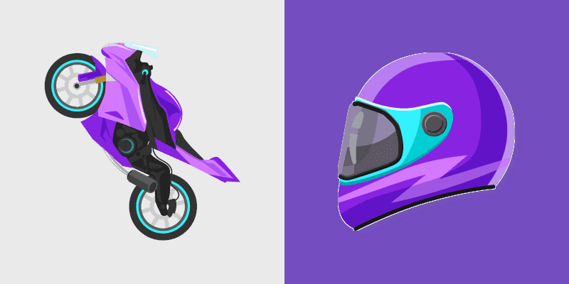 Motorcycle Racing custom cursor pack preview for Chrome, Edge and Windows