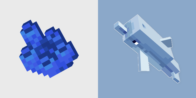 Dolphin Coral custom cursor pack preview for Chrome, Edge and Windows