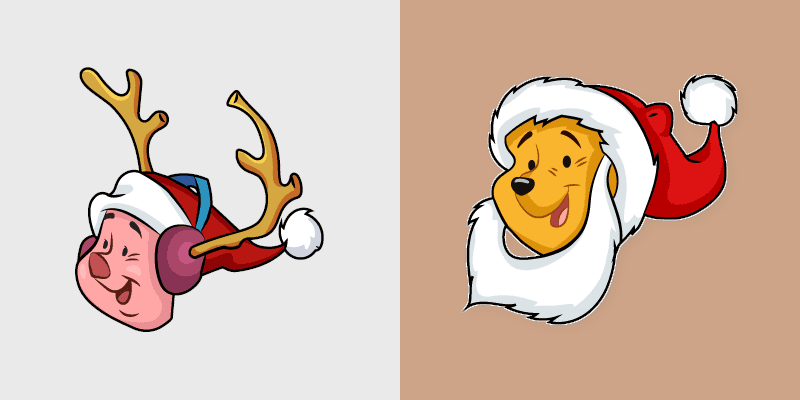 Pooh Christmas custom cursor pack preview for Chrome, Edge and Windows