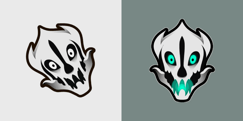Gaster Blaster Skull custom cursor pack preview for Chrome, Edge and Windows