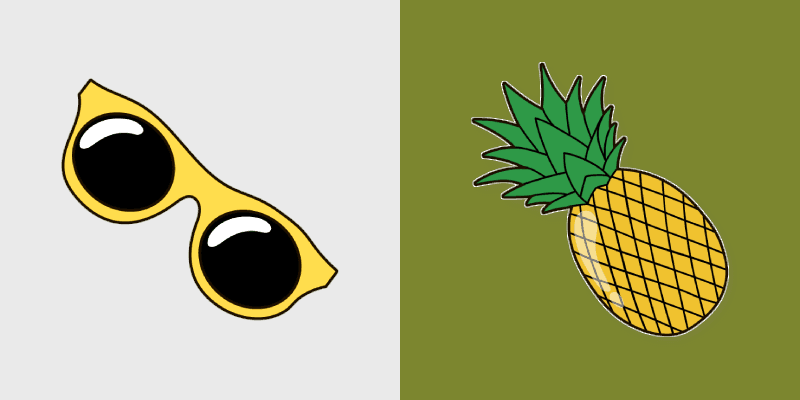 Sunglasses Pineapple custom cursor pack preview for Chrome, Edge and Windows