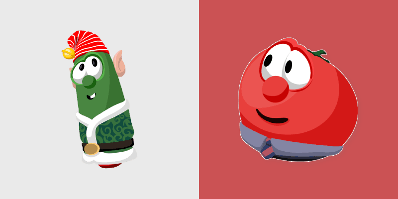 Larry & Bob VeggieTales custom cursor pack preview for Chrome, Edge and Windows