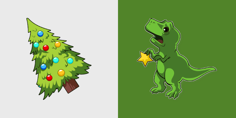 Tree & T-Rex custom cursor pack preview for Chrome, Edge and Windows