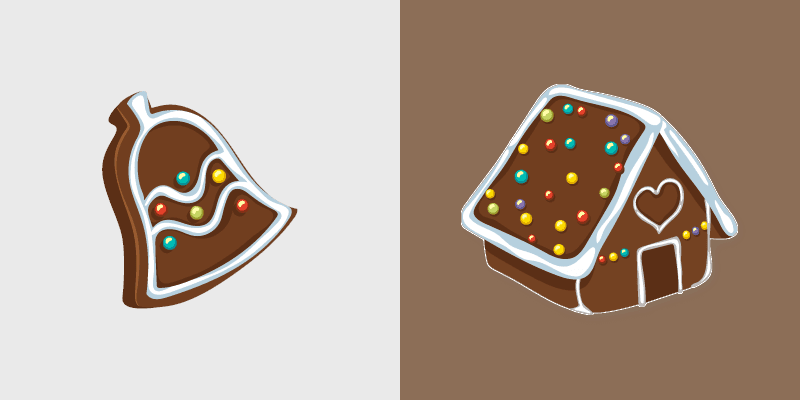 Gingerbread House custom cursor pack preview for Chrome, Edge and Windows
