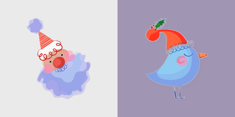 Santa Winter Bird custom cursor pack preview for Chrome, Edge and Windows
