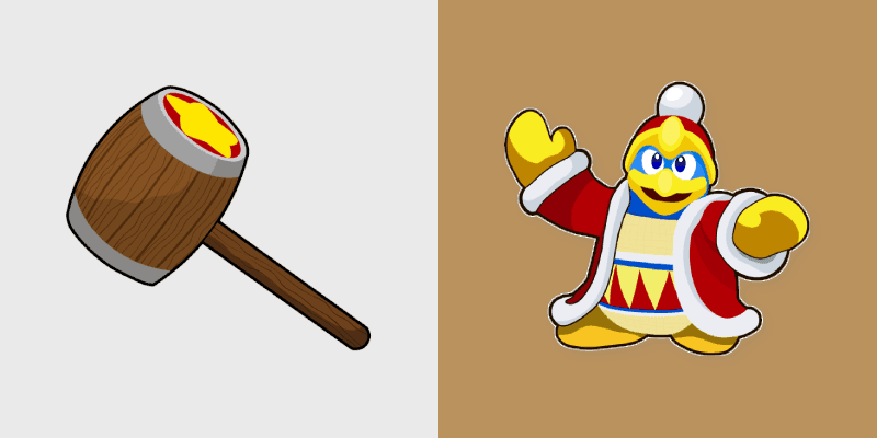 King Dedede custom cursor pack preview for Chrome, Edge and Windows