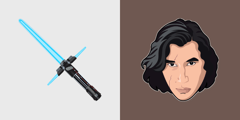 Kylo REN Blue Lightsaber custom cursor pack preview for Chrome, Edge and Windows
