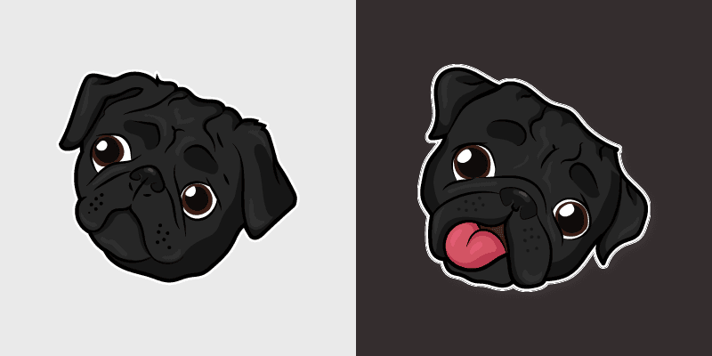 Pug Pal custom cursor pack preview for Chrome, Edge and Windows