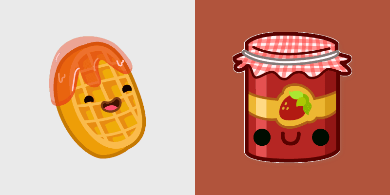 Cute Cursor Waffle & Jam custom cursor pack preview for Chrome, Edge and Windows