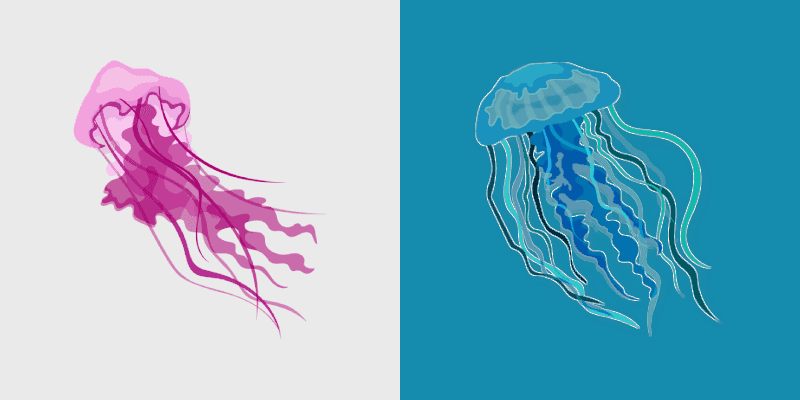 Jellyfish custom cursor pack preview for Chrome, Edge and Windows