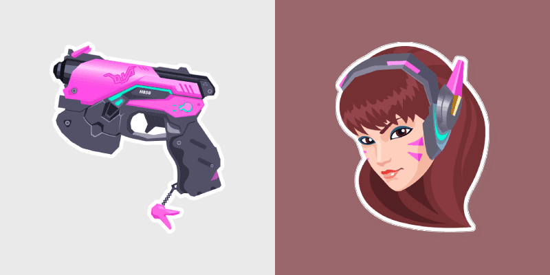 D.Va Light Gun custom cursor pack preview for Chrome, Edge and Windows