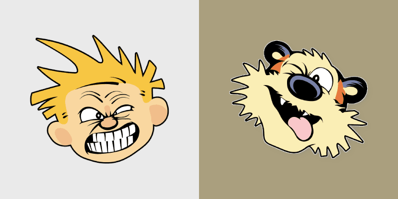 Calvin and Hobbes custom cursor pack preview for Chrome, Edge and Windows