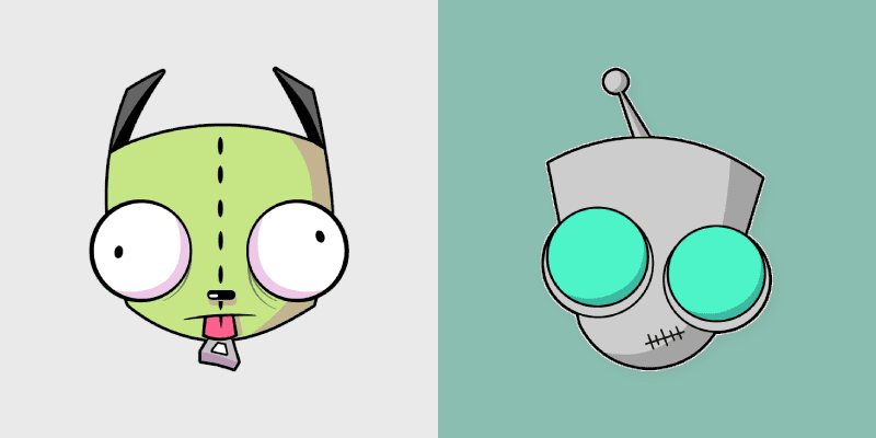 GIR Invader Zim custom cursor pack preview for Chrome, Edge and Windows