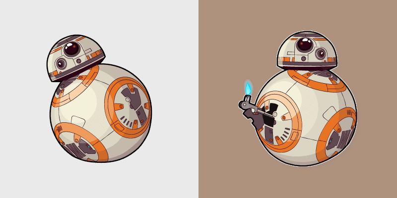Galactic BB 8 custom cursor pack preview for Chrome, Edge and Windows