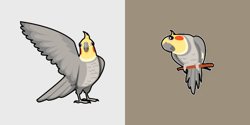 Cockatiel custom cursor pack preview for Chrome, Edge and Windows