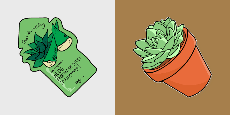 Aloe Succulent custom cursor pack preview for Chrome, Edge and Windows