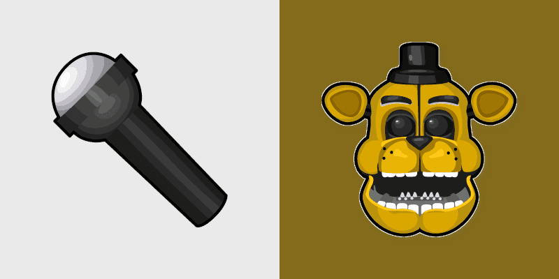 Golden Freddy custom cursor pack preview for Chrome, Edge and Windows