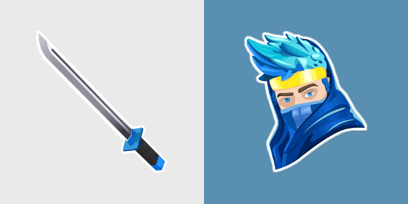 Ninja Dual Katanas custom cursor pack preview for Chrome, Edge and Windows