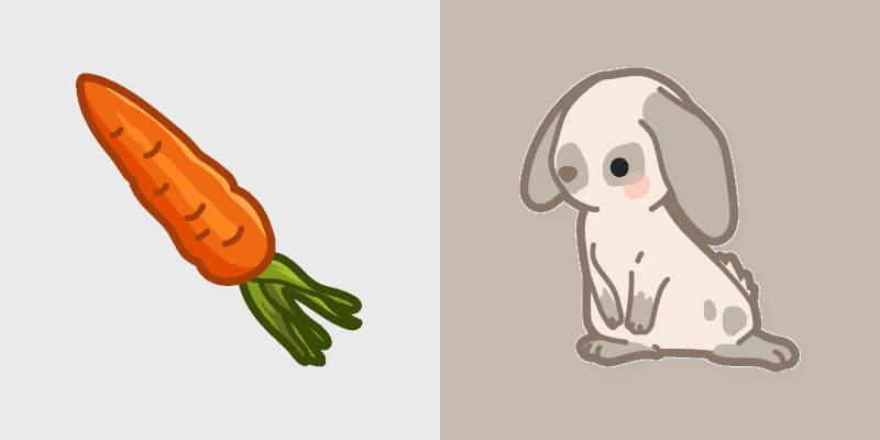 Carrot custom cursor pack preview for Chrome, Edge and Windows