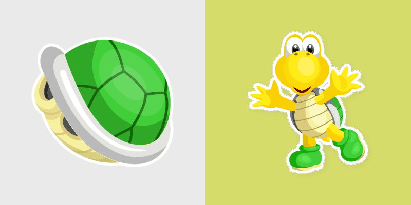 Koopa Troopa custom cursor pack preview for Chrome, Edge and Windows
