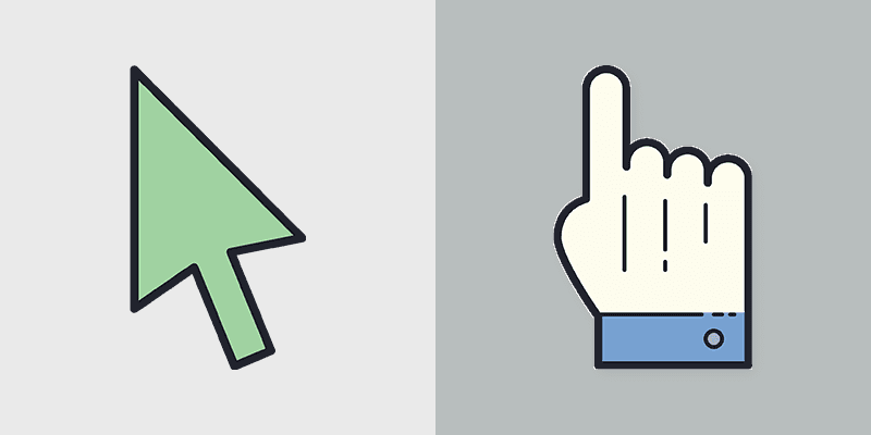 Eco Chic Green Essentials custom cursor pack preview for Chrome, Edge and Windows