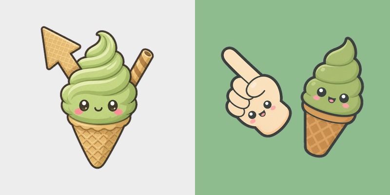Matcha Soft Serve custom cursor pack preview for Chrome, Edge and Windows