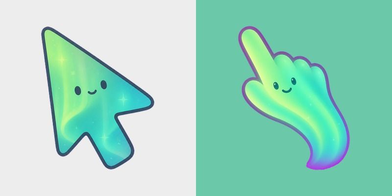 Minimal Gradient Aurora custom cursor pack preview for Chrome, Edge and Windows