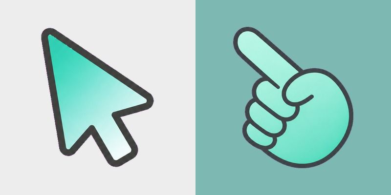 Mist Teal Glow custom cursor pack preview for Chrome, Edge and Windows