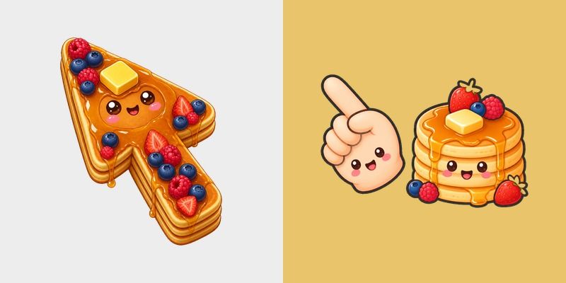 Pancake Stack custom cursor pack preview for Chrome, Edge and Windows