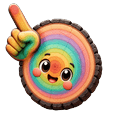 Tree Growth Rings Color Cursor hand cursor preview