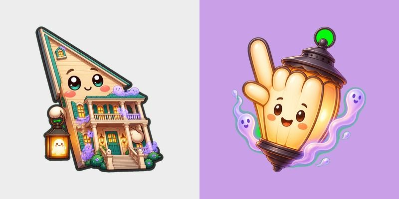 USA Virginia Beach Ferry Plantation and Ghost Lantern custom cursor pack preview for Chrome, Edge and Windows