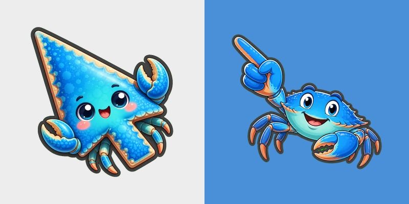 USA Virginia Beach Lynnhaven Inlet and Blue Crab custom cursor pack preview for Chrome, Edge and Windows