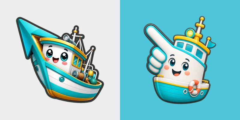 USA Virginia Beach Rudee Inlet and Fishing Boat custom cursor pack preview for Chrome, Edge and Windows