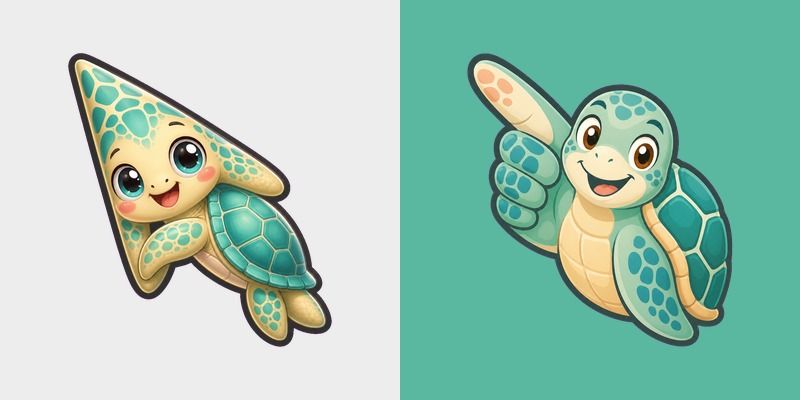 USA Virginia Beach Virginia Aquarium and Sea Turtle custom cursor pack preview for Chrome, Edge and Windows
