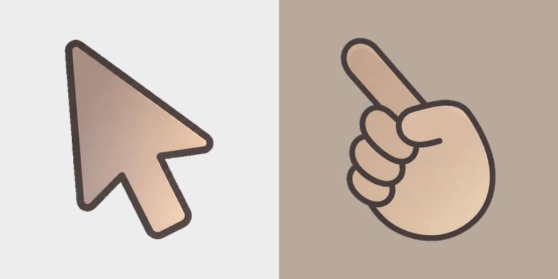 Warm Stone Blend custom cursor pack preview for Chrome, Edge and Windows