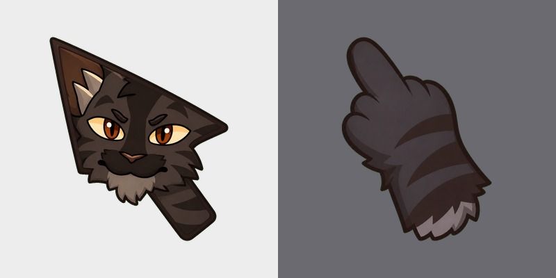 Warrior Cats Darkstripe Cute Cursor Pack custom cursor pack preview for Chrome, Edge and Windows